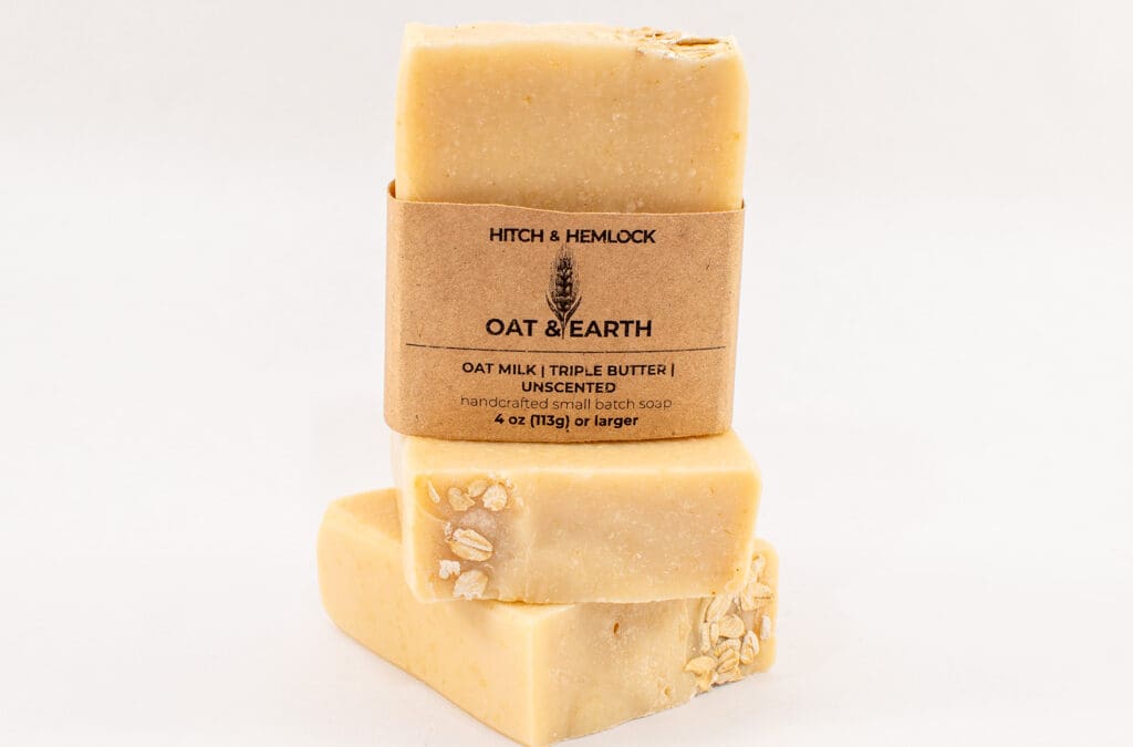 Oat and earth triple butter soap unscented oatmeal